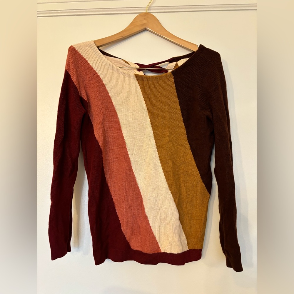 La Maille Sezane Striped Knit Sweater Small